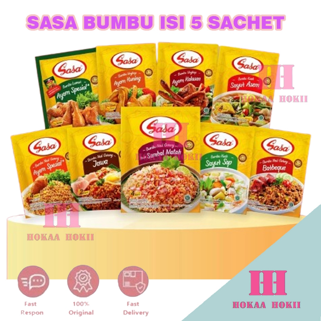 

Sasa Bumbu Masak Instan Paket Isi 5 Sachet