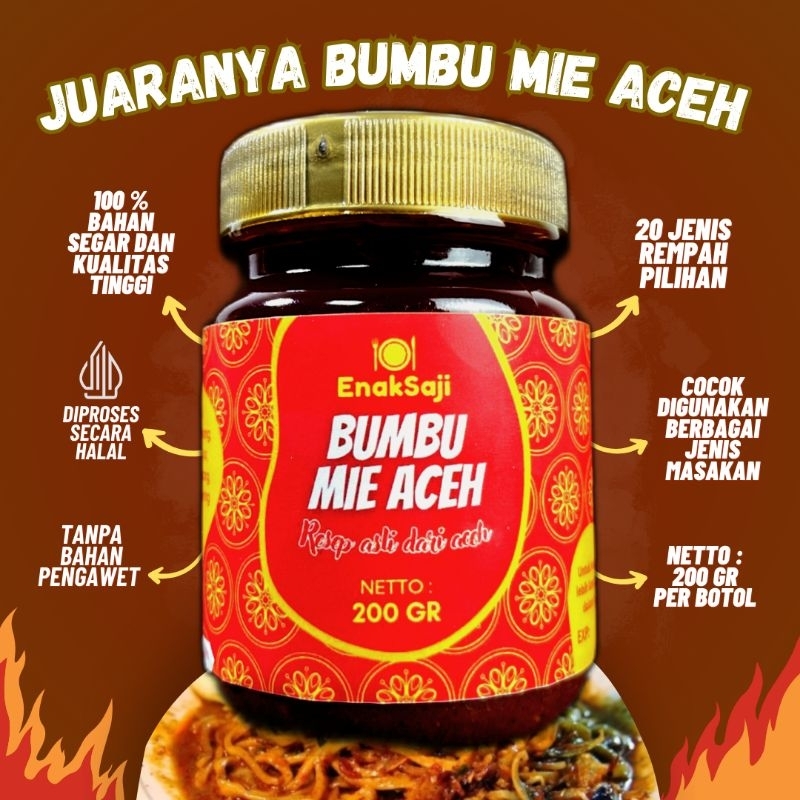 

Bumbu Mie Aceh instant premium rasa original mie Aceh/ mie Bangladesh/ Kari Aceh 200gr