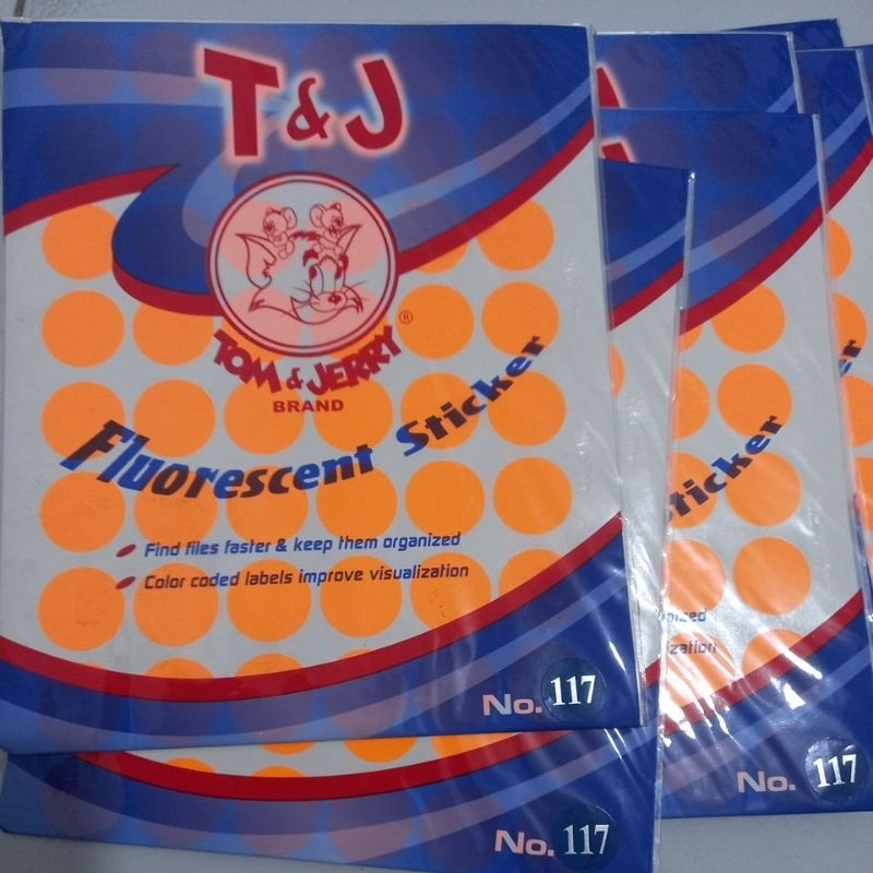 

Sticker Label Kertas Tom & Jerry Bulat Orange No 117