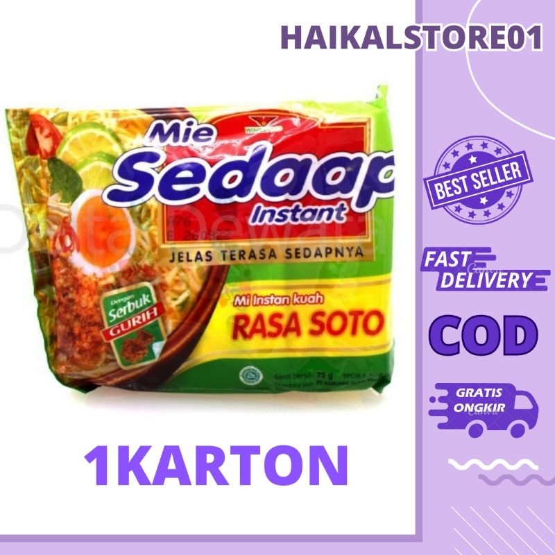 

MIE SEDAAP Rasa SOTO 1Dus isi 40 pcs (Terbaru Original)