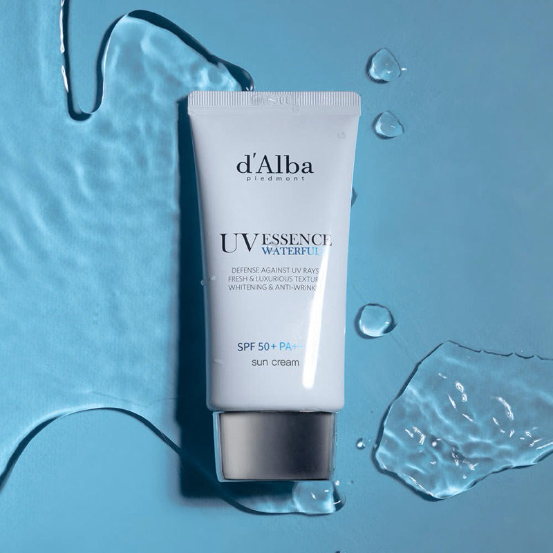 (PO KOREA) D’ALBA - WATER FULL ESSENCE SUN CREAM 50 ML (SET ISI 2) ORIGINAL KOREA