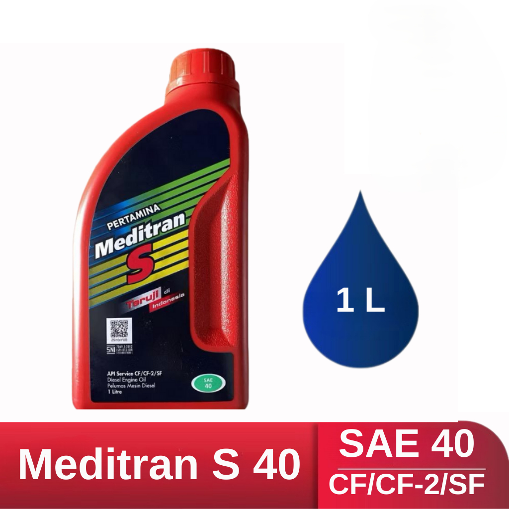 Oli Pertamina Meditran S 1 liter 40 sae 100% original MEDITRAN S40 1LITER