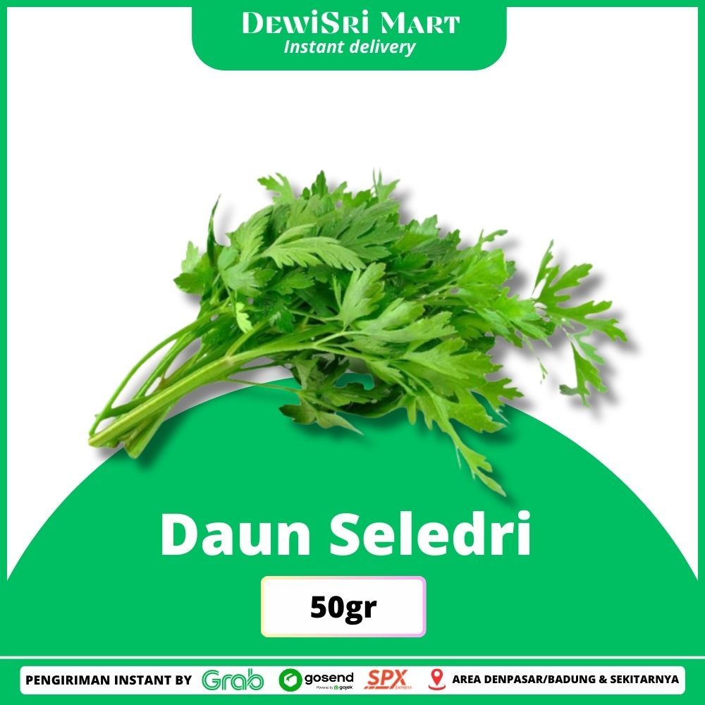

Daun Seledri Fresh 50gr - Dewi Sri Mart