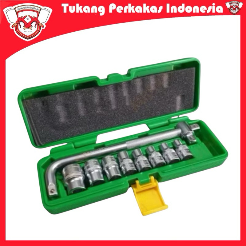 Tekiro Kunci sok 10 pcs 8 -24 mm 6 pt shock sock set socket Tekiro mata kunci anak sock