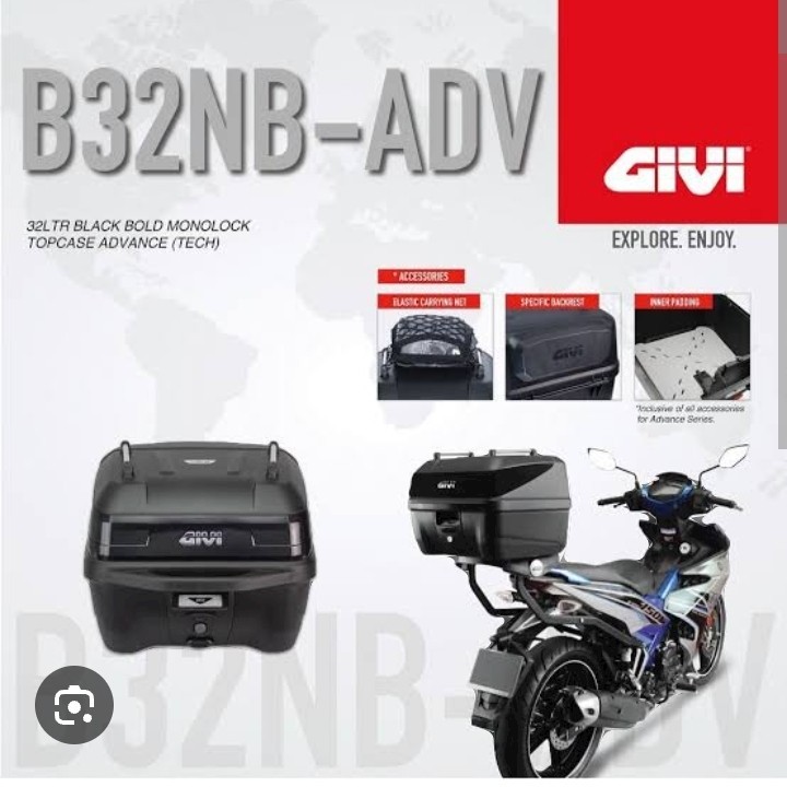 Box Motor Givi B32NB ADV BACKREST SANDARAN TALI JARING ATAS INNERSPONS