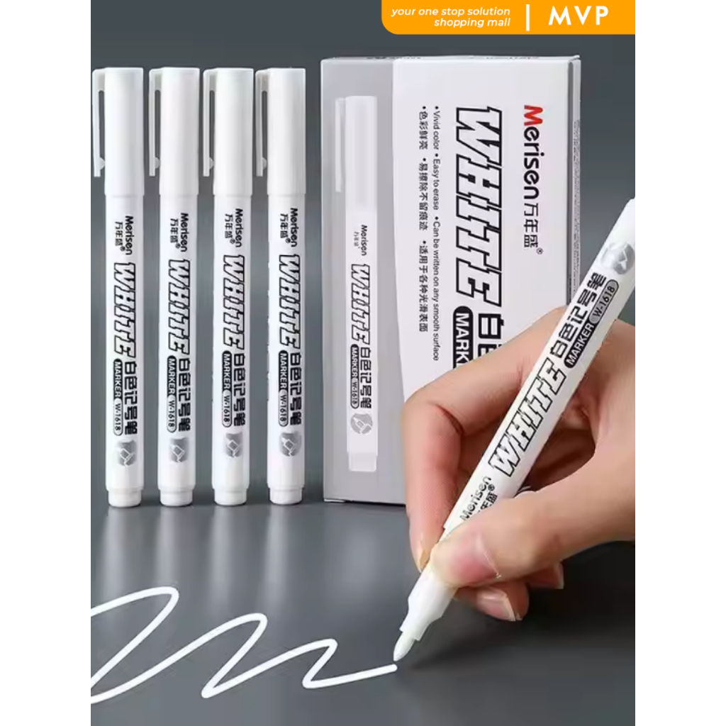 

Flashee Spidol Putih Permanen Merisen