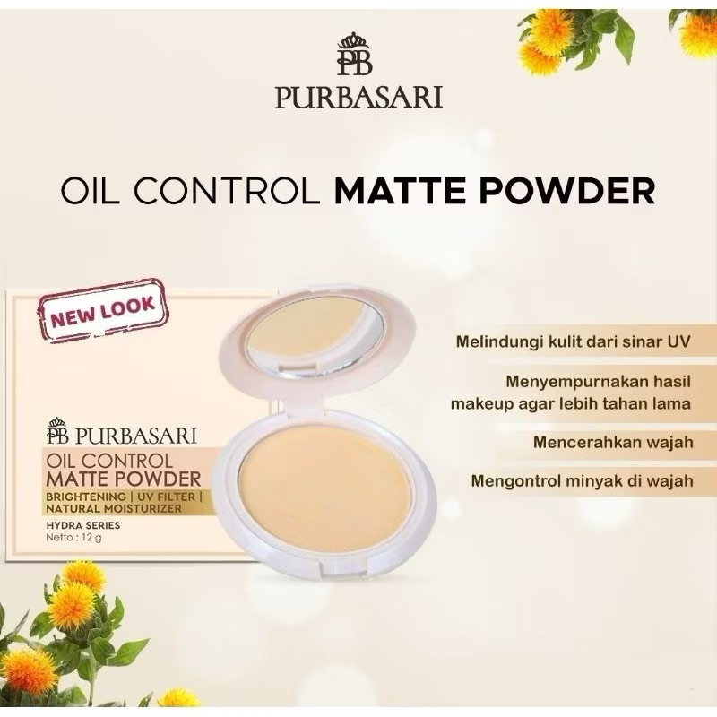 Purbasari oil control matte powder // Bedak compact purbasari // oil control matte powder purbasari 
