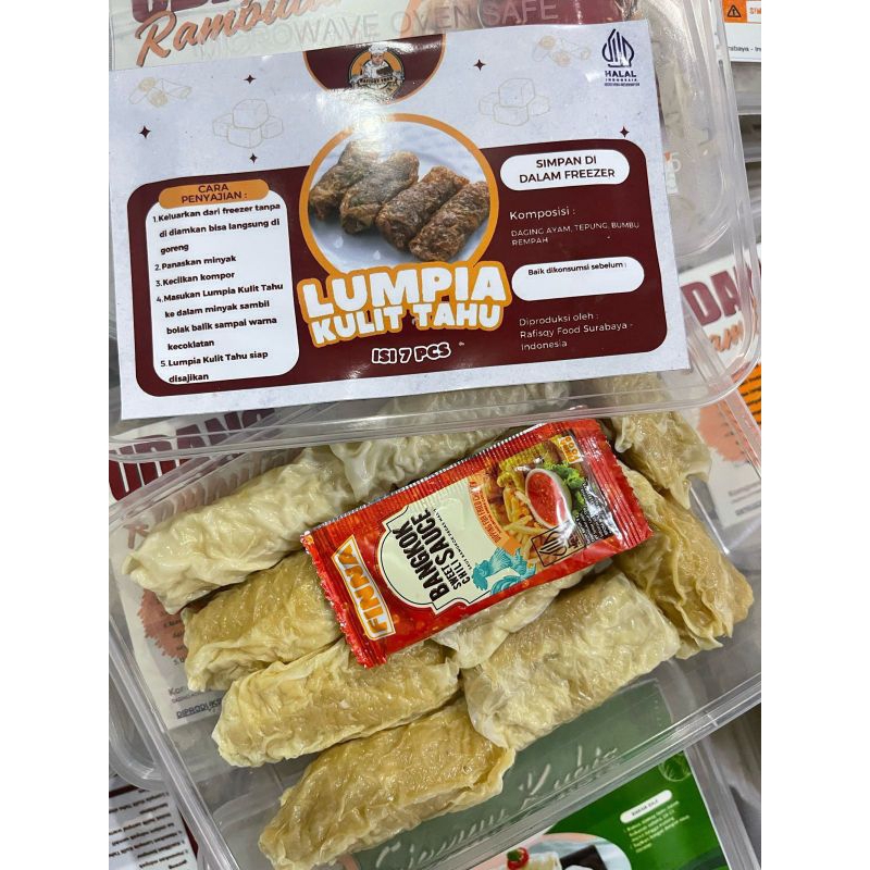 

lumpia kulit tahu full daging isi 7pcs