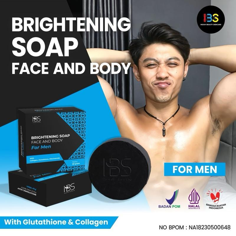 IBS Brightening Facial Wash Sabun Cuci Muka Pemutih Pria Bpom