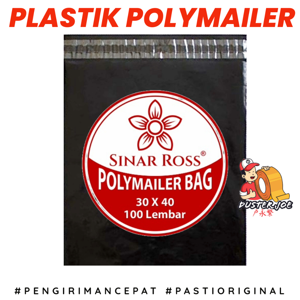 

Polymailer 30x40 Sinar Ross isi 100 Plastik Packing HITAM PER 1 IKAT