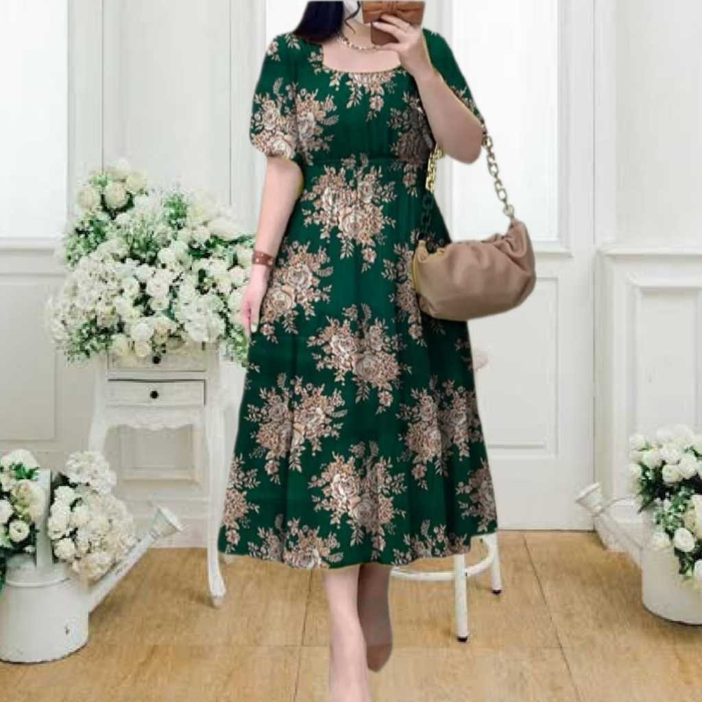 DASTER JUMBO LENGAN PENDEK DADA KERUT MURAH ADEM - DASTER MOTIF BUNGA / DASTER KERUT