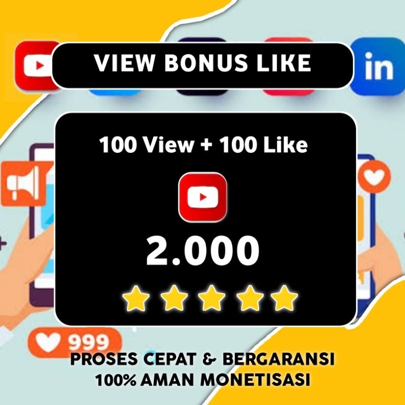 View Bonus Like Youtube Monetisasi Bergaransi - Proses Cepat