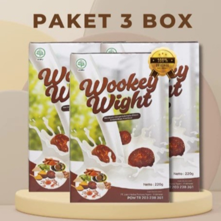 

PROMO HEMAT!!! 3 BOX Wookey Weight - Susu Penambah Berat Badan Paket 3pcs Paket Sehat