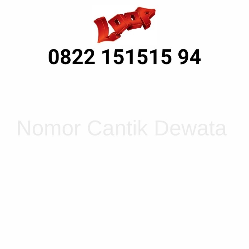 Nomor Cantik Loop Kartu Perdana Telkomsel Nomer Cantik Seri 151515