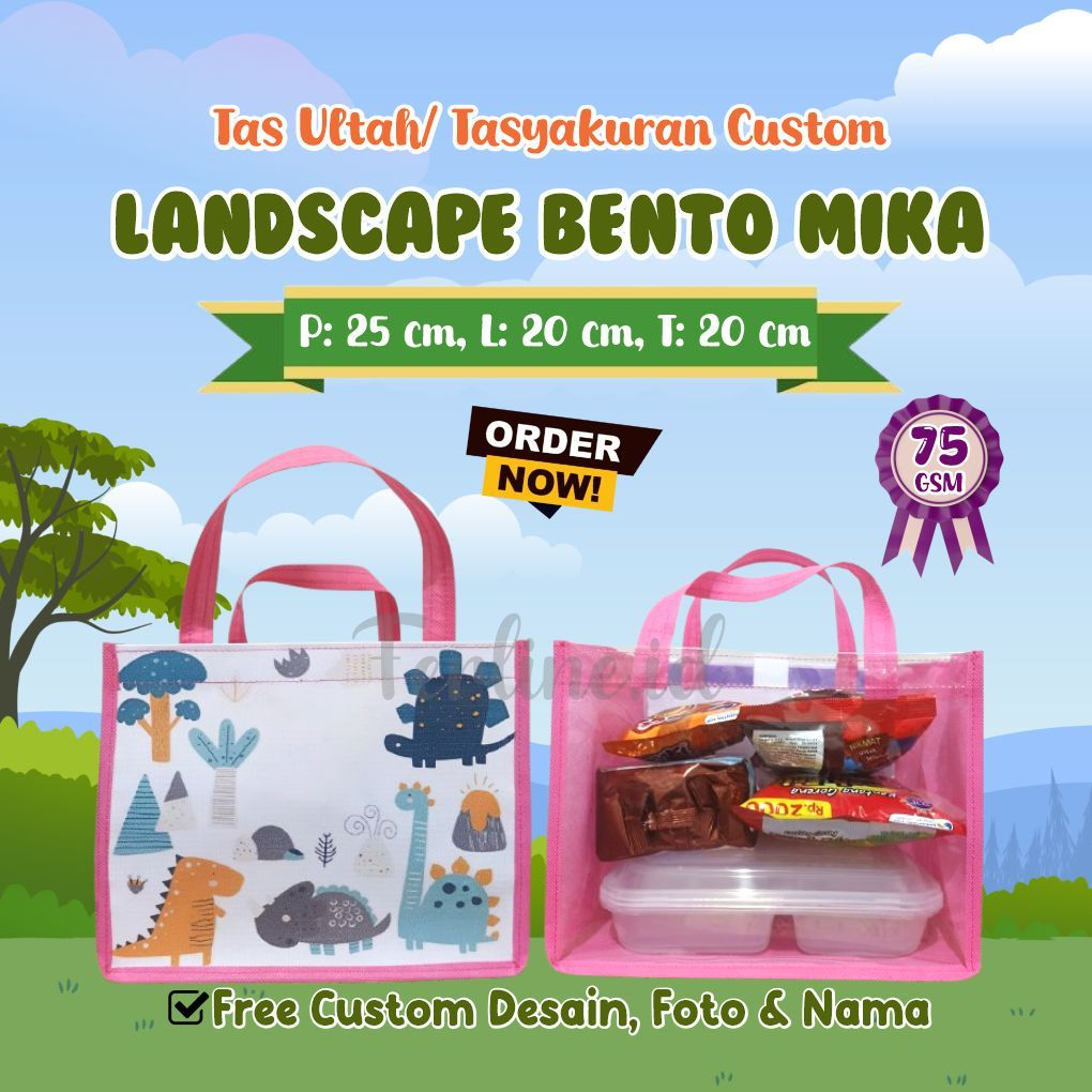

Goodie Bag Ultah Custom/L. Bento Belakang Mika/Tas Ultah Anak/Souvenir Ulang Tahun/Custom Design
