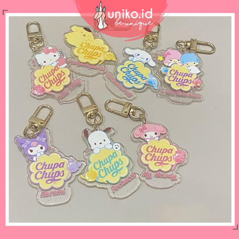 UNIKO.ID GANTUNGAN KUNCI / GANTUNGAN CHUPA CHUPS SANRIO KARAKTER