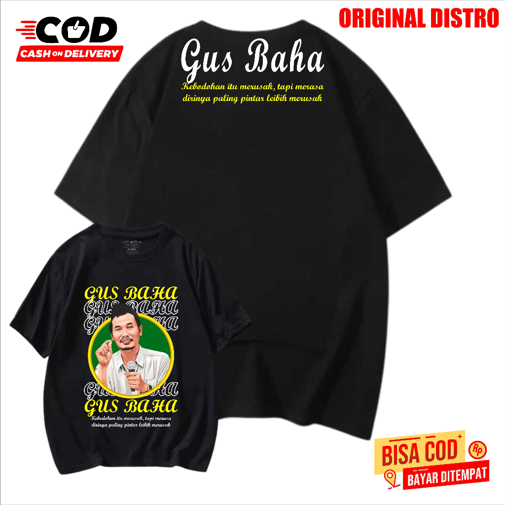 Kaos Gus Baha / Kaos NU / Kaos Tokoh NU DISTRO NEW