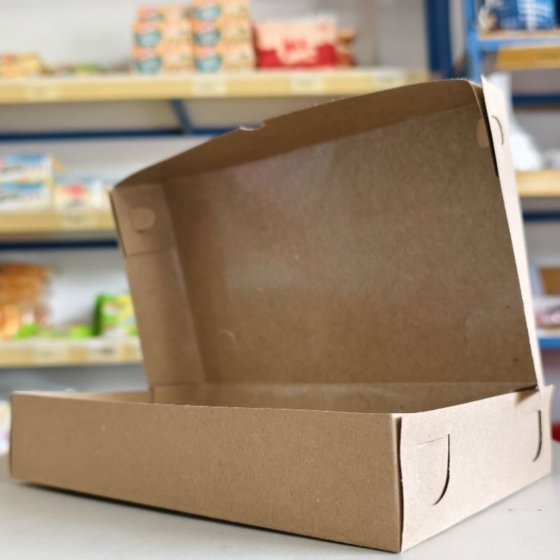 Dus Martabak Coklat (21 x 13 Cm) (Per 10Pcs) / Kotak Martabak Laminasi Kraft / Kotak Martabak Polos 