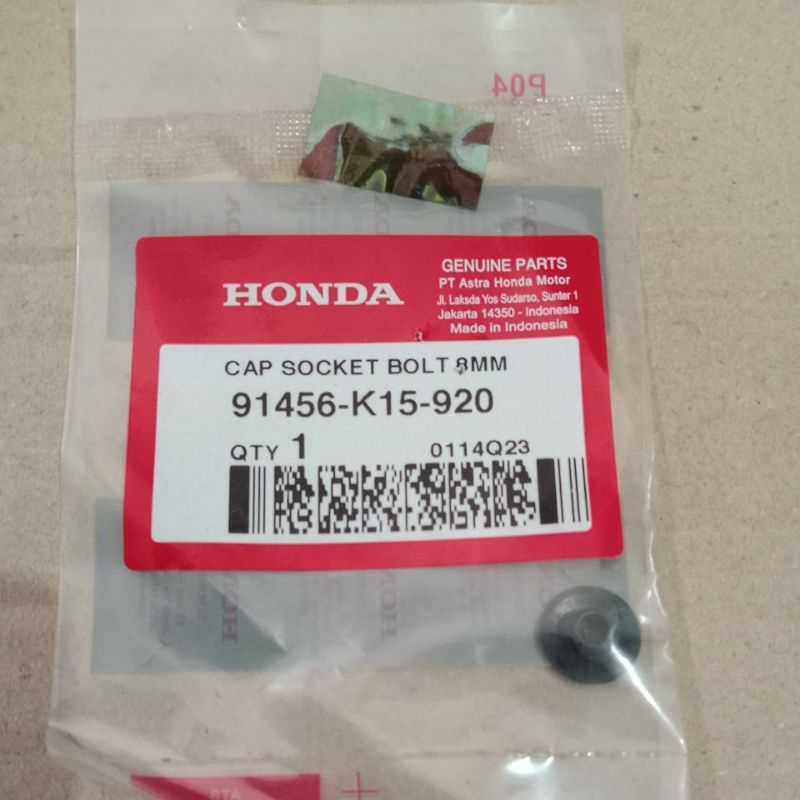 AHM 91456-K15-920 Tutup Baut L Raiser Stang Cap Socket Bolt 8mm CB 150R