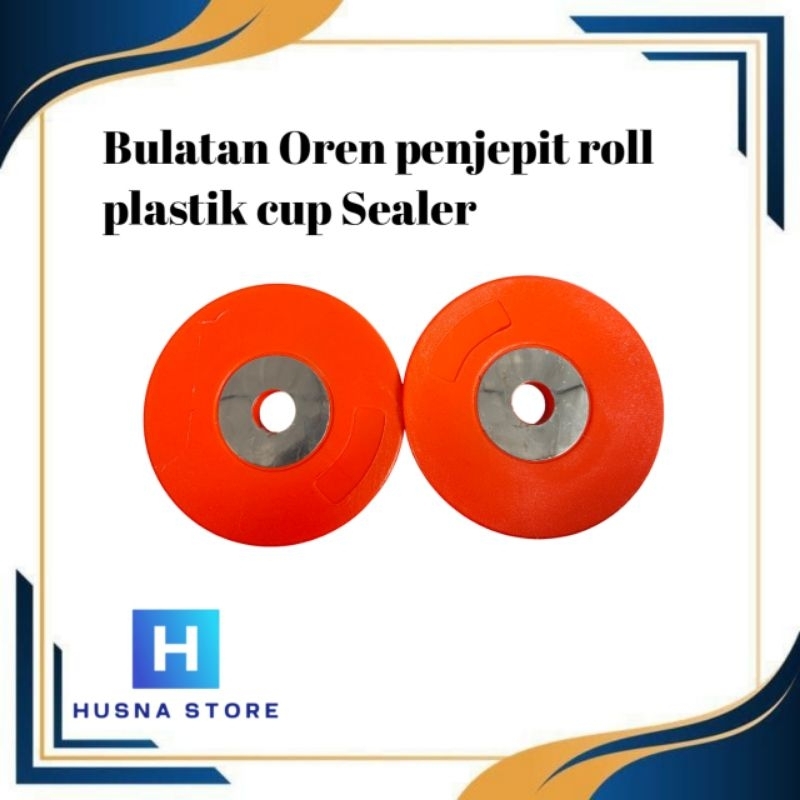 bulatan oren penjepit roll plastik mesin cup Sealer harga (1 set 2 biji)