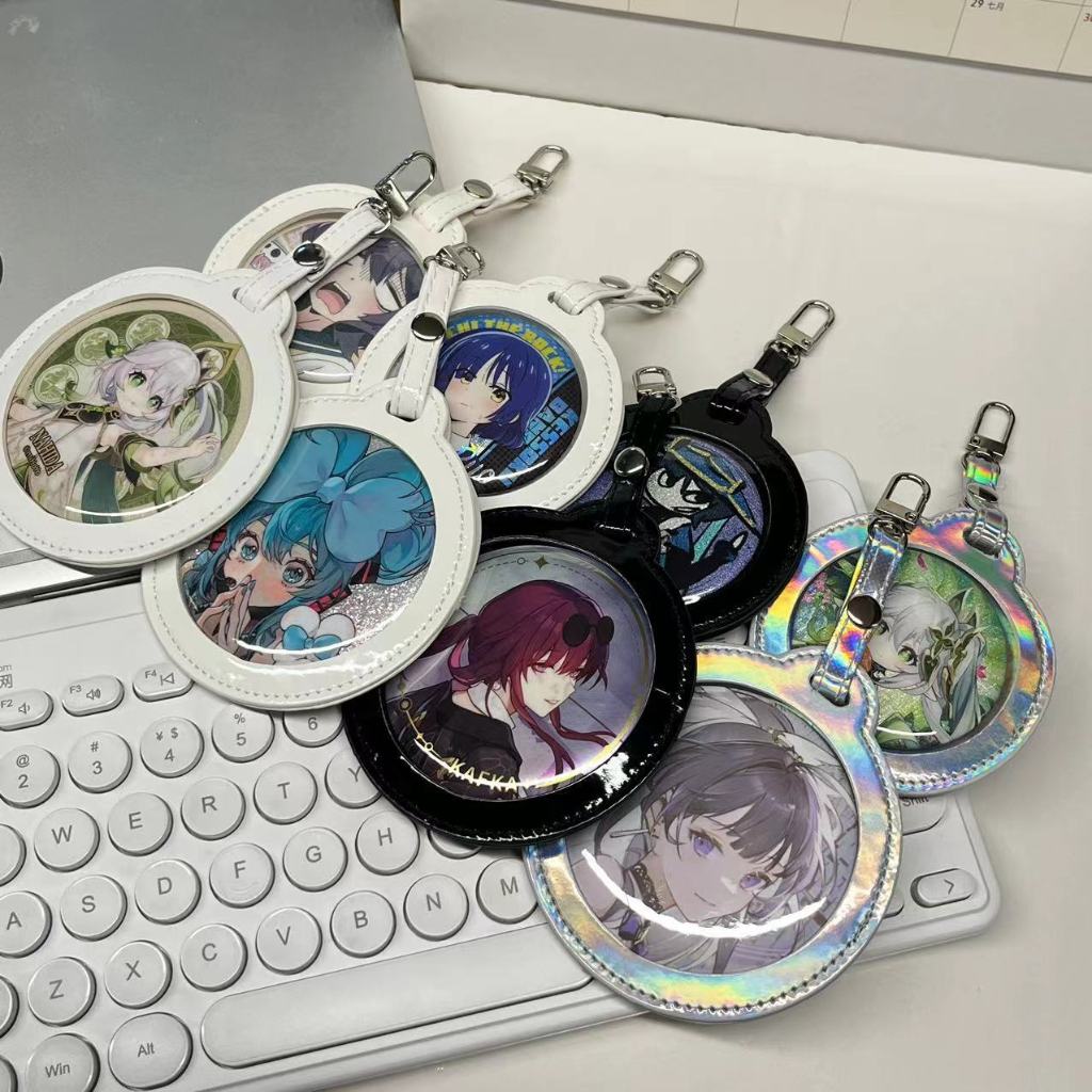 

[READY STOCK] accessories pouch untuk badge protective cover badge PU size 75mm bisa untuk keychain