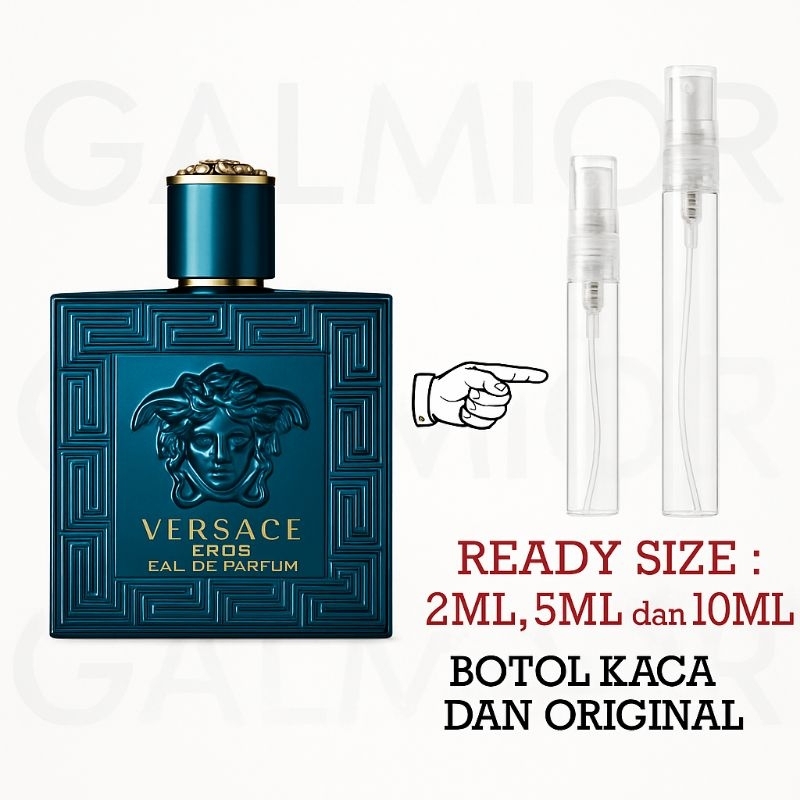 Decant Parfum Versace Eros EDP | Original 2ml 5ml 10ml Botol Kaca
