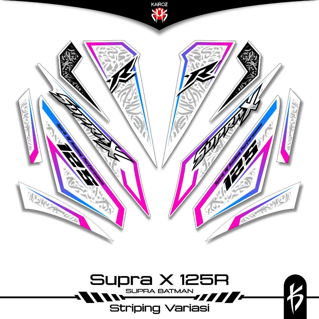 STRIPING SUPRA X 125 KARBU SKU 138 BATMAN STICKER STIKER HONDA SUPRA X 125 WAVE 125I SUPRA X 125R