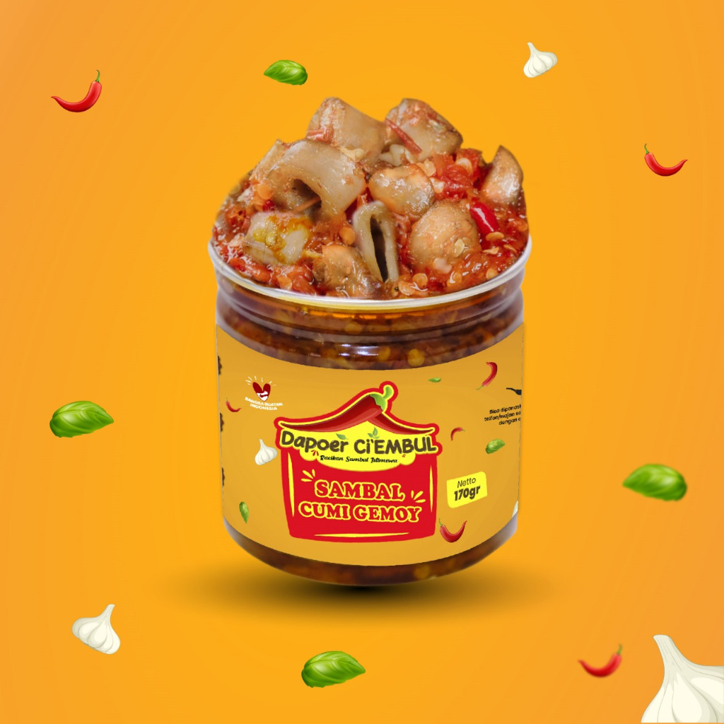 

(NEW) Sambal CUMI GEMOY / Sambel Cumi Asin 170gram - Dapoer Ci'Embul