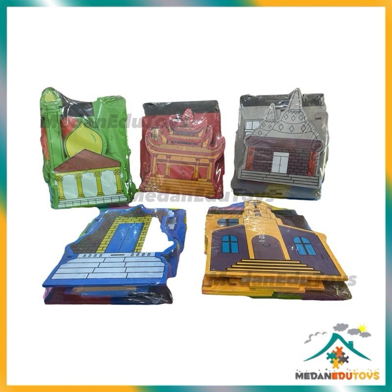 Miniatur Rumah Ibadah yang ada di Indonesia-MedanEduToys