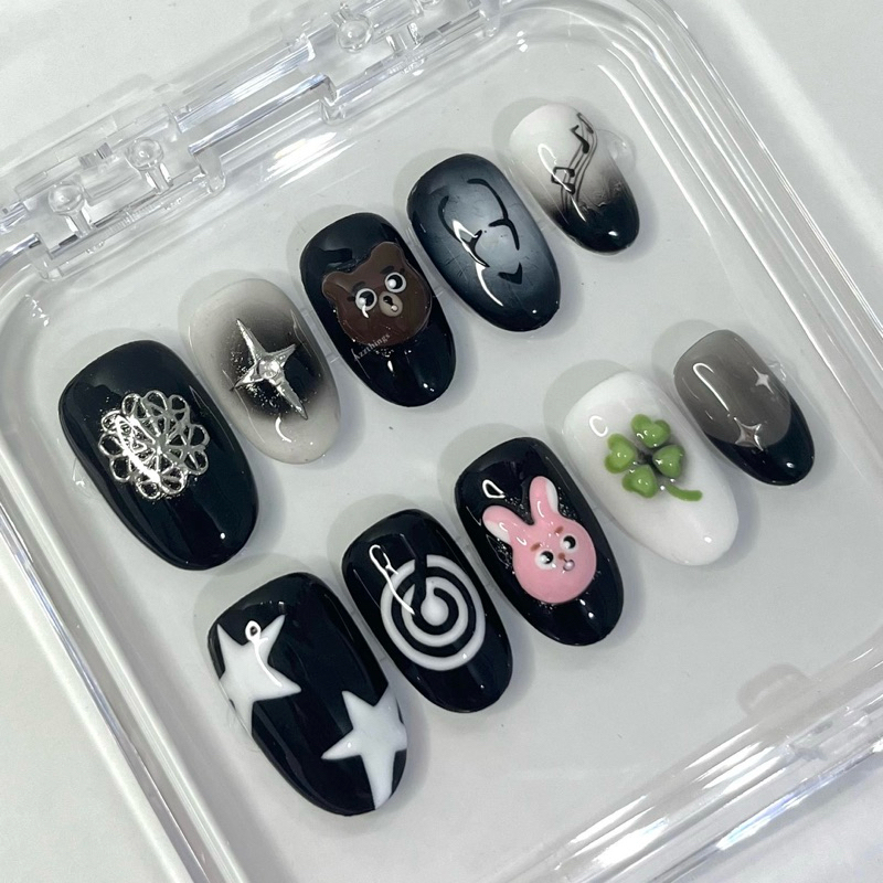 day6 denimalz bang & pil Press On Nails premium