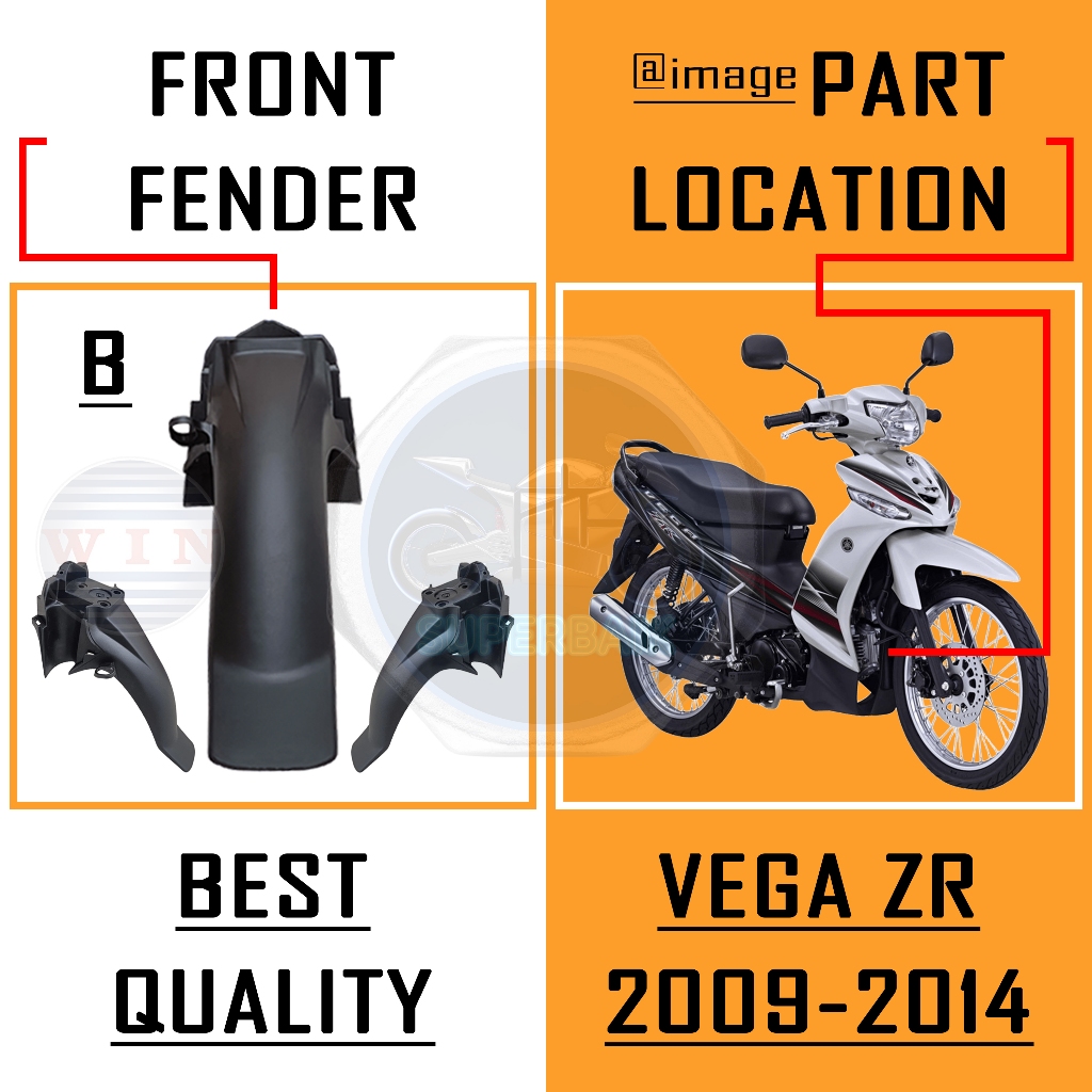 Spakbor Depan Vega ZR Vega RR Bagian B Merk WIN / Front Fender Vega ZR Vega RR Original WIN