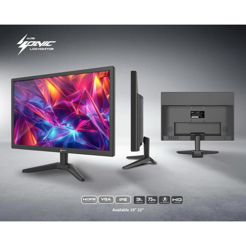 Monitor Bulldozer Sonic 19 Inch (VGA + HDMI output ) 75Hz PC Komputer