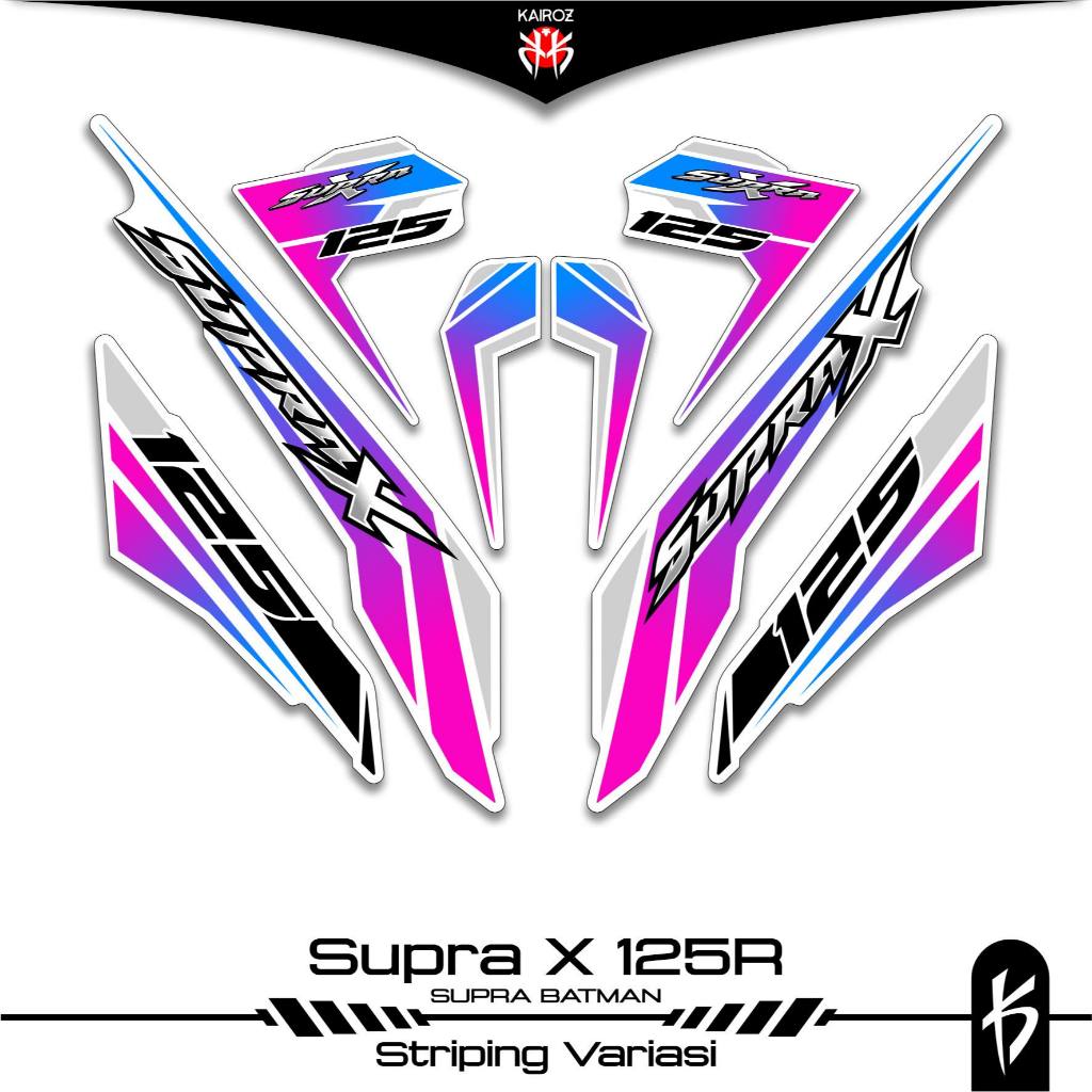 STRIPING SUPRA X 125 KARBU SKU 158 BATMAN STICKER STIKER HONDA SUPRA X 125 WAVE 125I SUPRA X 125R