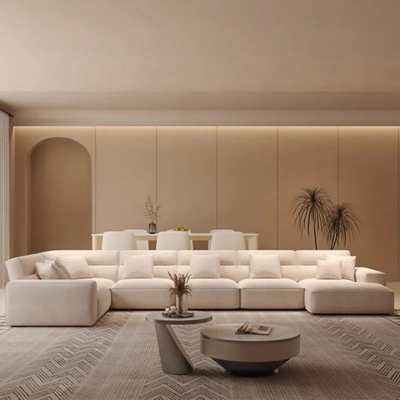 sofa L shape premium desain mewah untuk ruang tamu modern