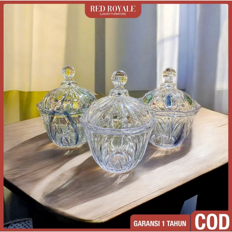 toples kue kaca kristal mewah tempat penyimpanan makanan serbaguna