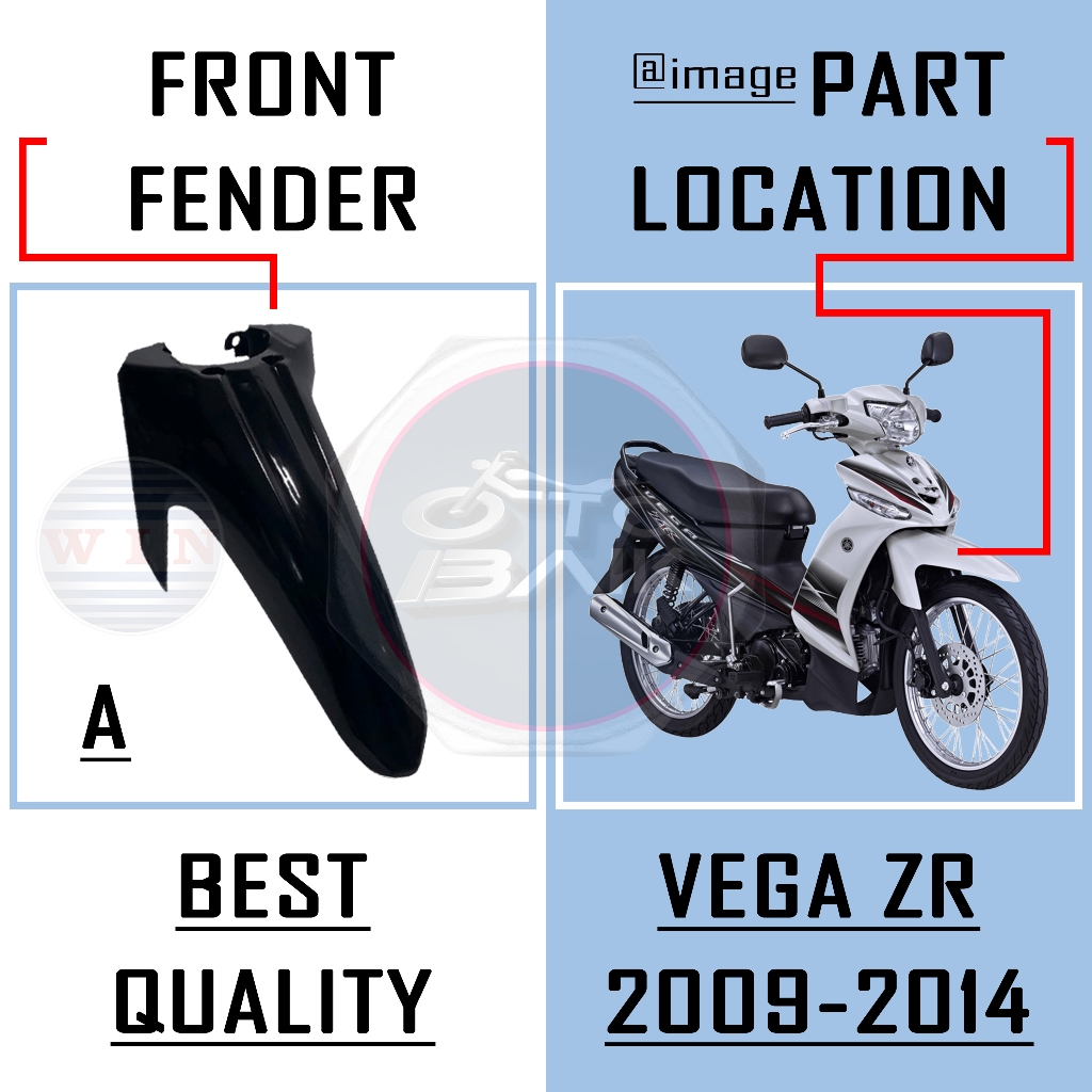 SPAKBOR DEPAN VEGA ZR VEGA RR BAGIAN A MERK WIN / FRONT FENDER VEGA ZR VEGA RR ORIGINAL WIN