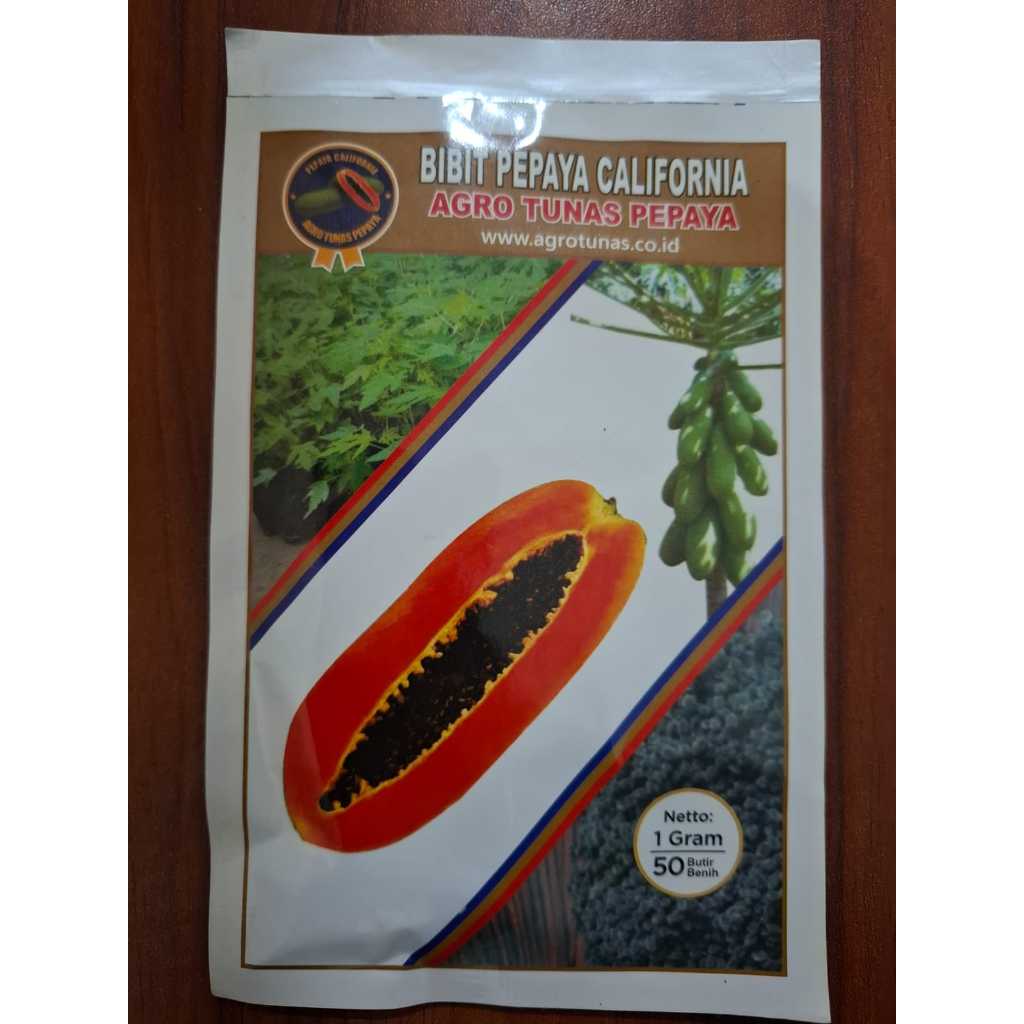 50 BUTIR ( 1 Gram ) BENIH BIBIT PEPAYA CALIFORNIA AGRO TUNAS PEPAYA