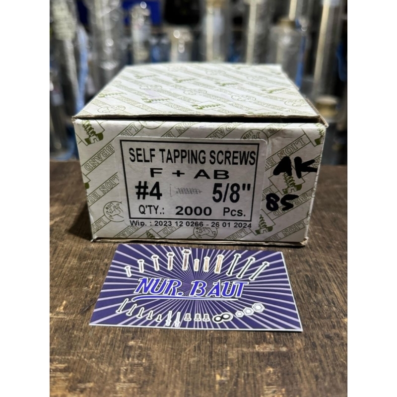 (Harga Per Pcs) #4 x 5/8" inch MOON LION Screw Sekrup Skrup Kayu