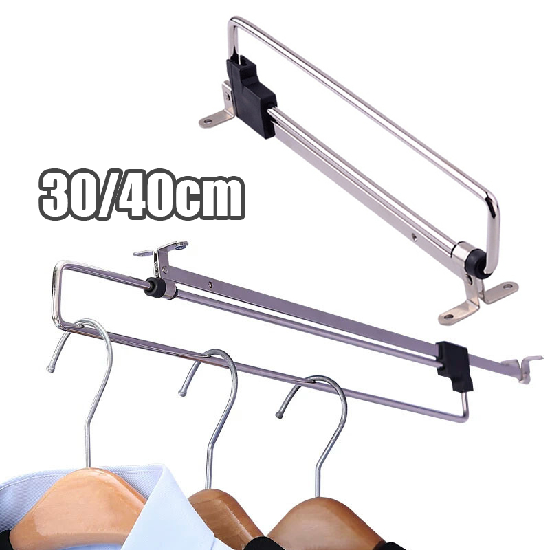 Gantungan Baju Geser Lemari Tarik Gantungan Baju Tarik Rel Gantungan Teleskopik Rak