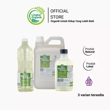 

Lingkar Organik Minyak Kelapa / Coconut Cooking Oil Minyak Kelapa Lingkar Organik 300 ml, 1 Liter & 2 Liter untuk Masak Mpasi Bayi Anak Fat Oil Menumis Mpasi