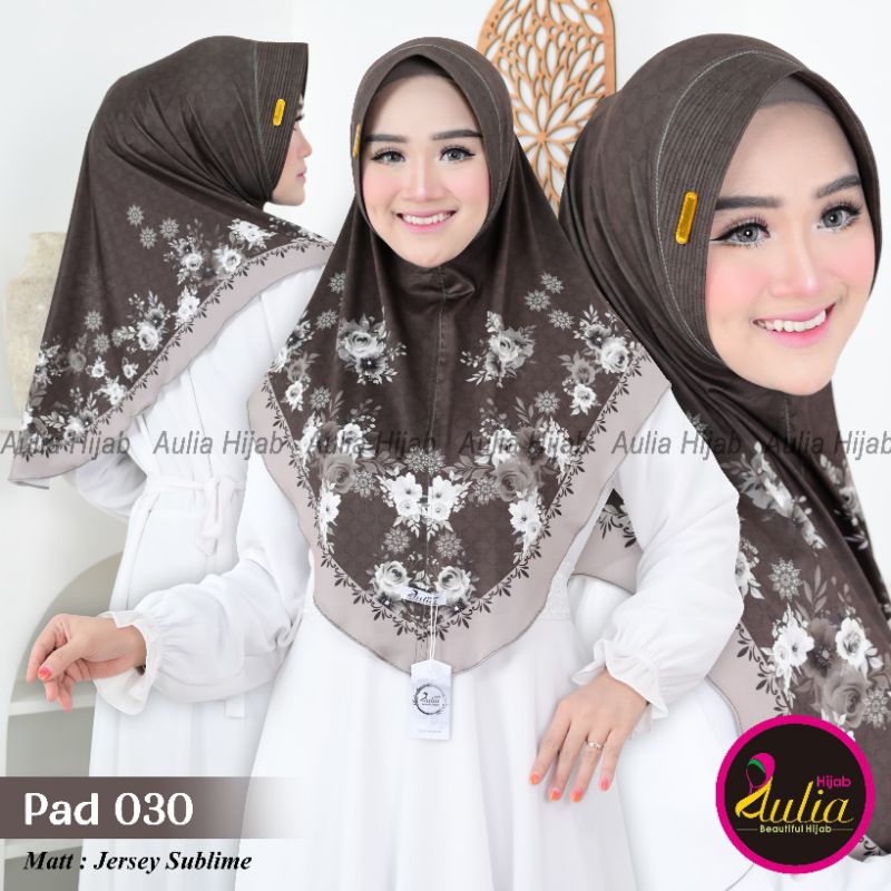 (AULIA 030) Jilbab Bergo Daily Motif/Bergo Printing/Printing Sublime kode 030 Ori Aulia