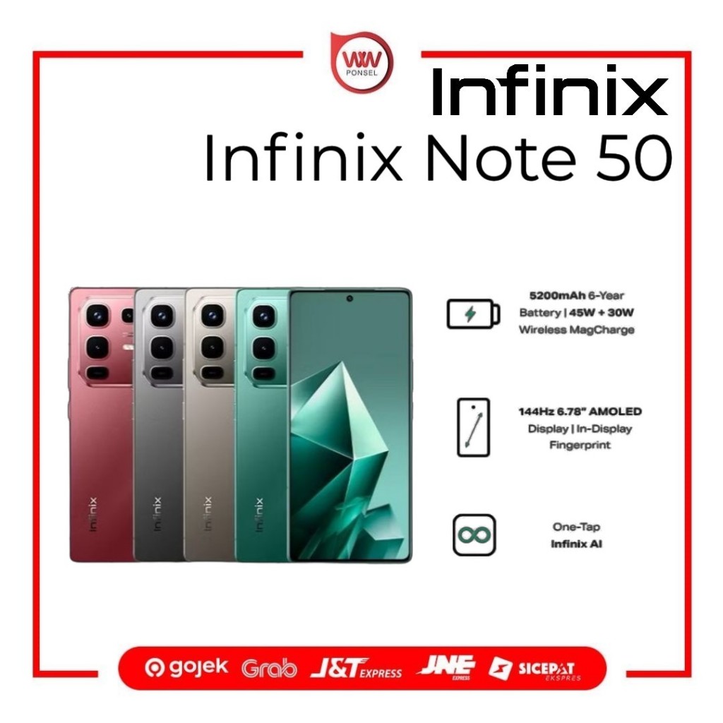 Hp Infinix Note 50 Ram 8GB Internal 256GB Garansi Resmi