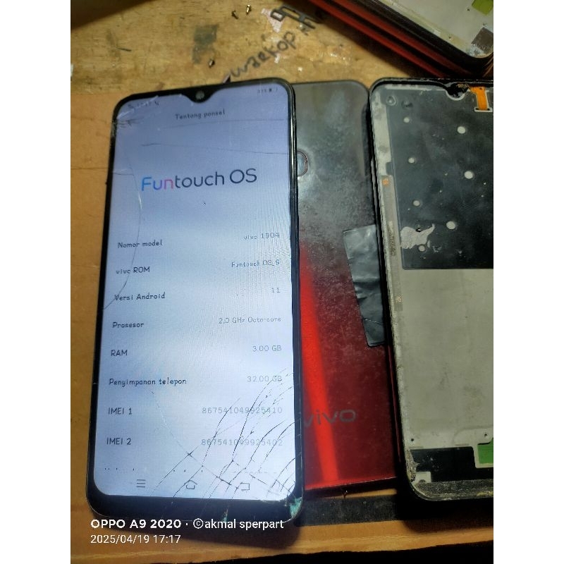 MESIN VIVO Y12 RAM 3/32 _ Y15 4/32 _ Y17 4/64_ MINUS LCD