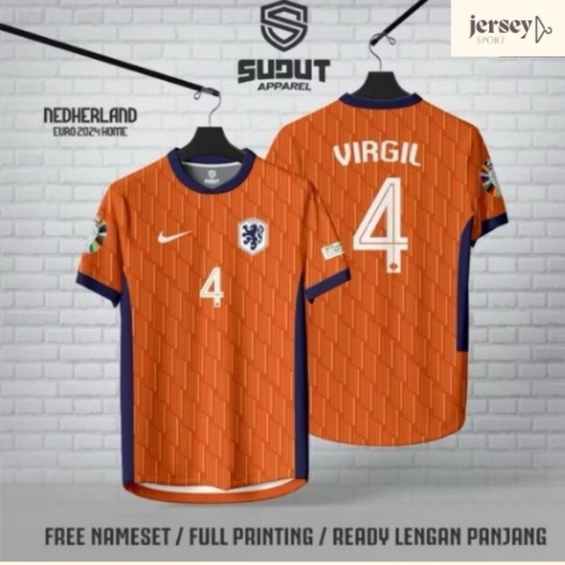 Jersey Timnas Belanda Gratis Request Nick Name 5XL baju bola