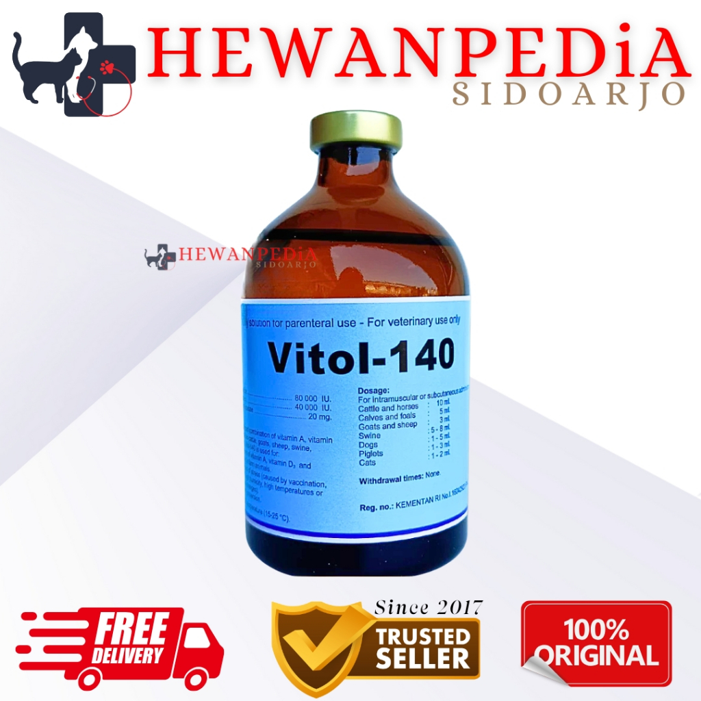 VITOL 100 ml Hewanpedia - Vitamin ADE Perbaiki Kondisi dan Produktifitas Hewan Hewanpedia Obat Anjin