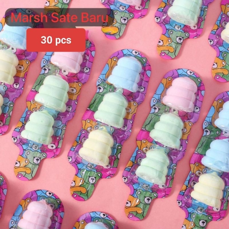 

Masmalow lunak sate besar sekotak isi 30