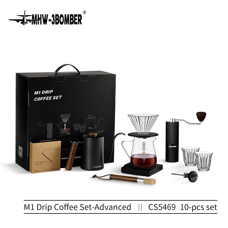 MHW-3BOMBER M1 Drip Coffee Set Deluxe-10 pcs in one / Coffee Maker Brewing Gift Set / Hadiah Set Ala
