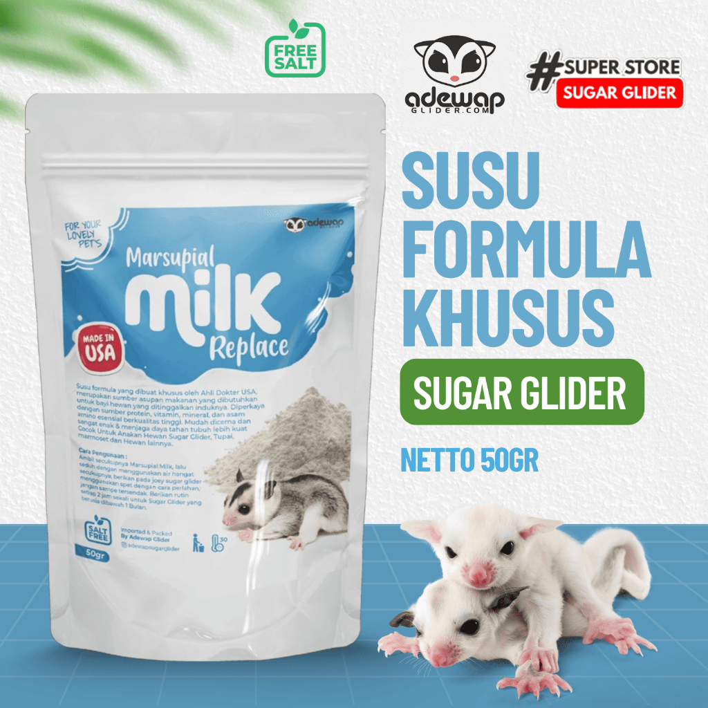 ADEWAP GLIDER Marsupial Milk Replacer Possum Pengganti Susu Sugar Glider