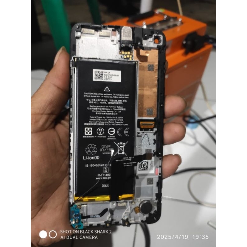 Lcd gopix 4a_5G satu set +frame +batre___ori copotan bawaan hp