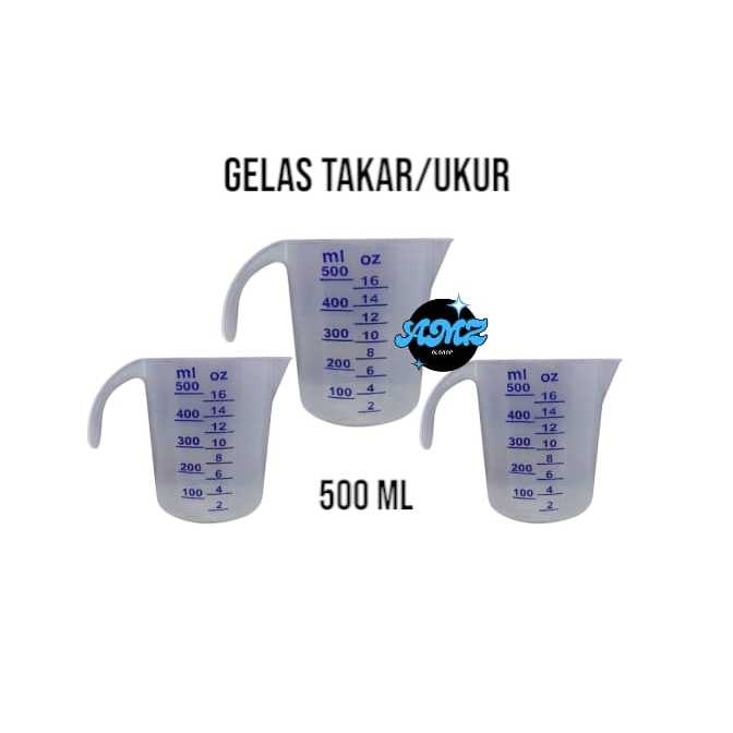 Gelas Ukur Plastik Gelas Ukur Takar Plastik 500 ml MURAH